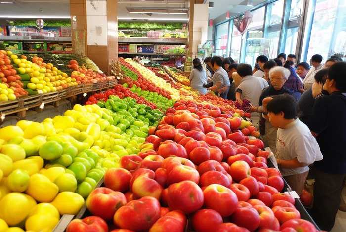 果蔬生活超市济源店最火爆的地方 - 河南省济源市最大的水果店