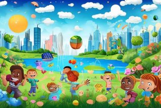 对未来生活的期待儿童画，对未来美好生活的期待画