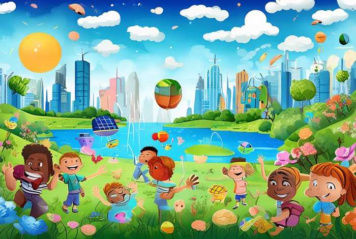 对未来生活的期待儿童画，对未来美好生活的期待画