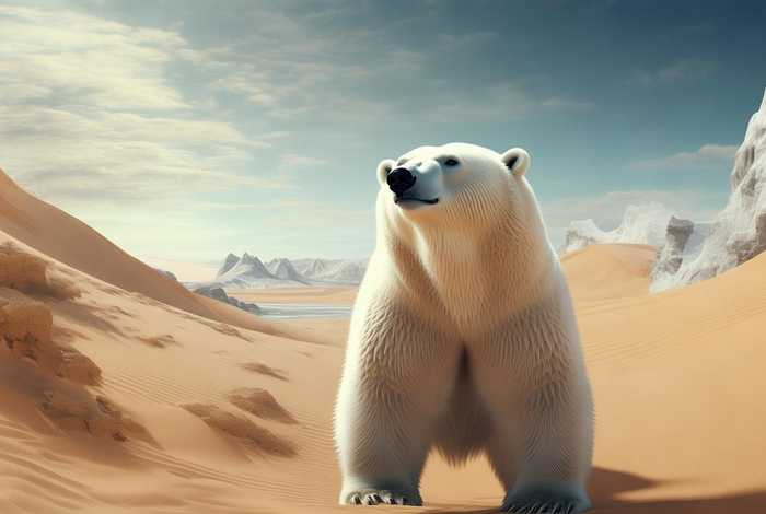 北极熊为什么生长在沙漠（北极熊为什么生长在沙漠里）