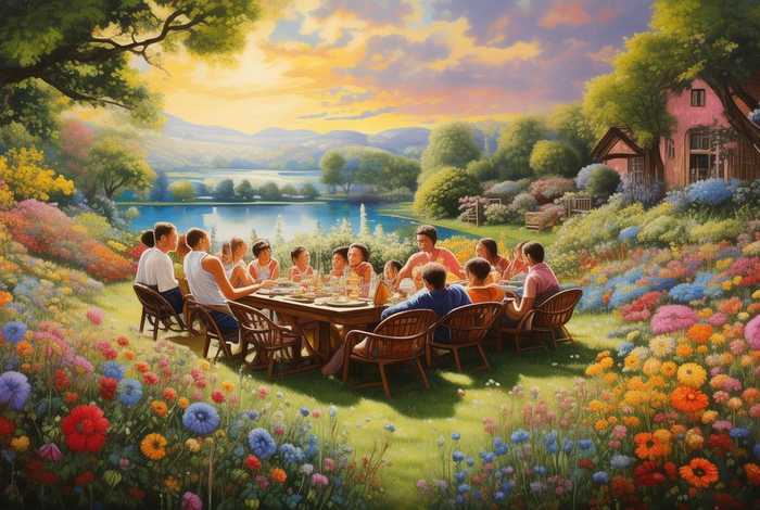 歌颂美好生活的绘画作品（歌颂美好生活的绘画作品图片）