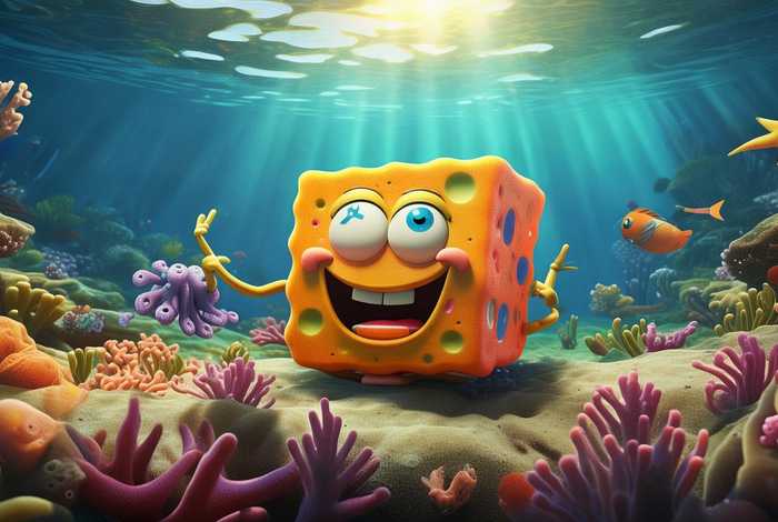 海底生物海绵宝宝、海底生物海绵宝宝图片