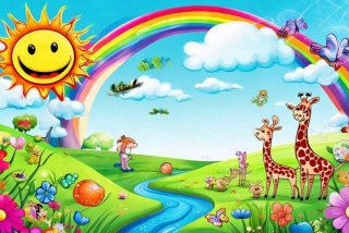 儿童画美好生活范画（儿童画美好生活范画图片）