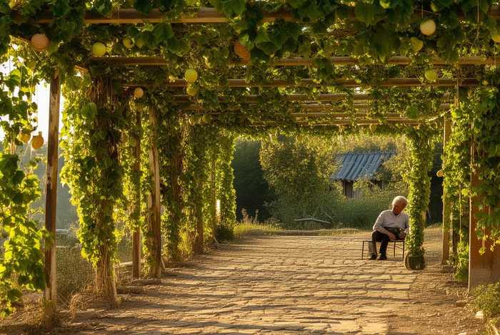 老李头的幸福时光、老李头的幸福时光瓜棚