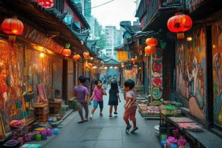 城中村生活气息，城中村生活气息图片