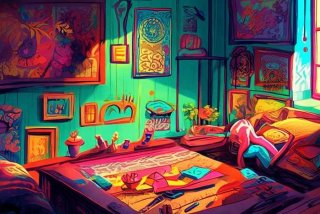 创意生活手绘插画、创意生活手作