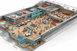 大学生活动中心平面图怎么画、大学生活动中心平面图怎么画的