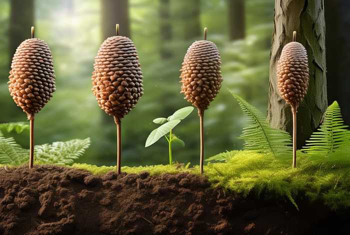 裸子植物的生活史过程 - 裸子植物的生活史过程图片