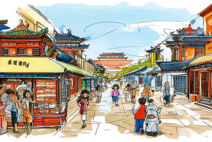 北京人生活场景想象图简笔画 - 北京人生活场景想象图简笔画大全