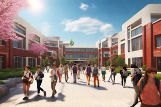 介绍高中校园的英语作文（高中介绍校园生活的英语作文）