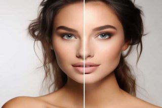 化妆与不化妆对比图片；化妆与不化妆对比图片女