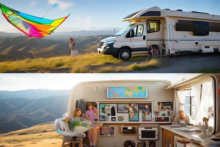 风筝和桐桐的房车生活、风筝和潼潼的房车生活