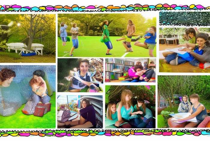 课余生活画，课余生活画报模板