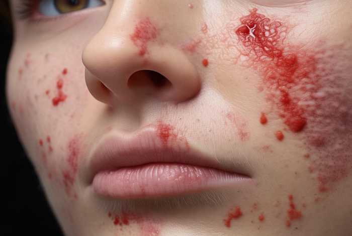 痘痘形成，痘痘形成的疤痕疙瘩