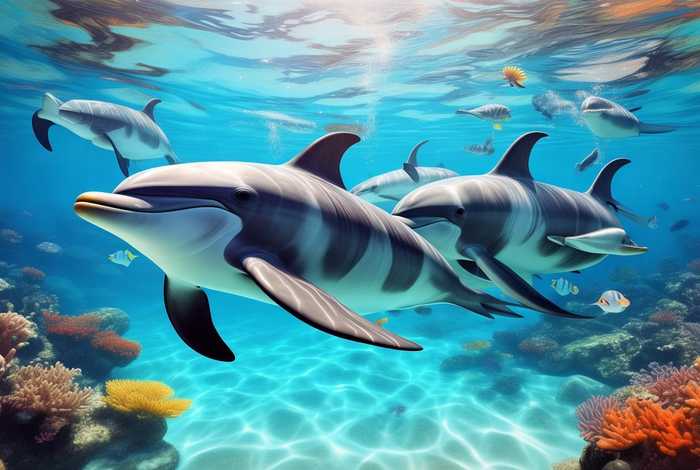 海豚生活习性及特点绘画；海豚的生活环境及特点