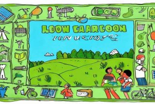 低碳生活主题海报手画，低碳生活主题海报手画作品