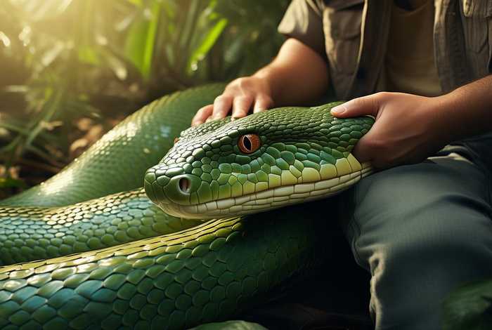 蟒蛇和人一起生活，蟒蛇和人一起生活视频