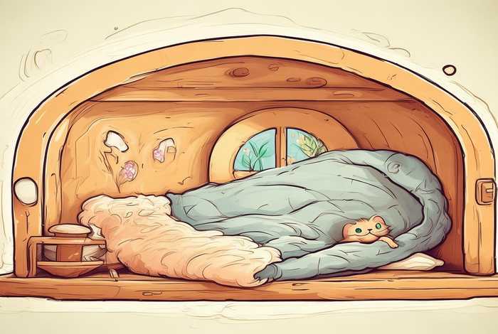 猫生活环境简笔画 - 小猫生活环境简笔画