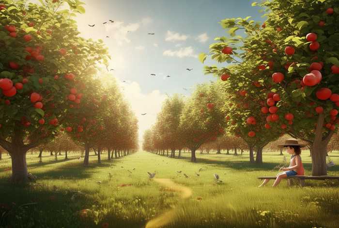 果园里的场景作文、果园里的场景作文300字