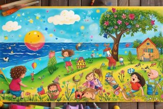 丰富多彩的童年生活手抄报、丰富多彩的童年生活手抄报内容