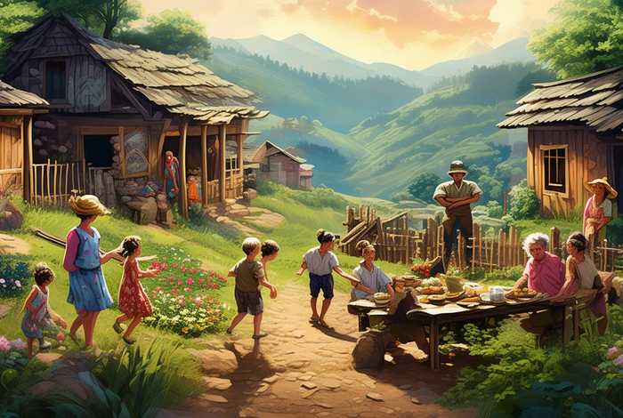 村民的生活英语；所有村民的生活条件英语