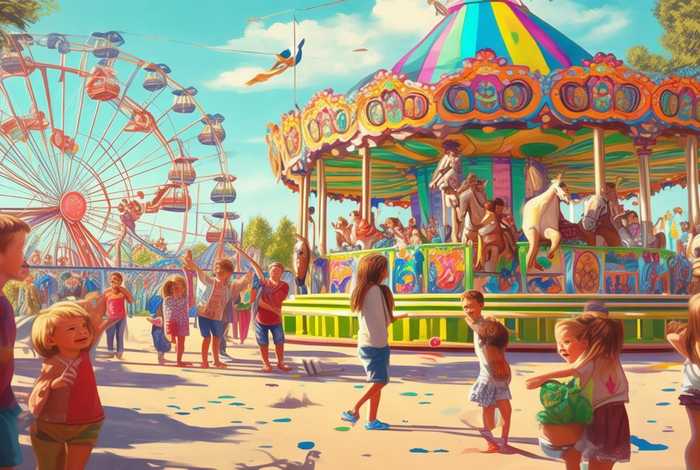 画一幅假期生活画游乐场 - 画一幅假期生活画游乐场怎么画