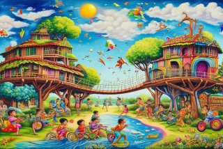 丰富多彩的童年生活画 丰富多彩的童年生活画画作品