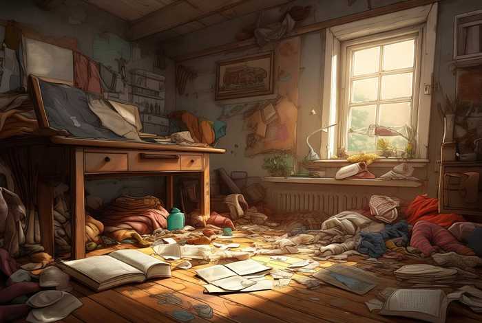 凌乱的生活作息、凌乱描述生活中的景象句子