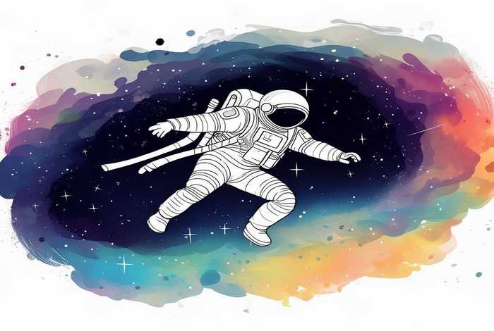 航天员太空生活图片，航天员太空生活图片简笔画