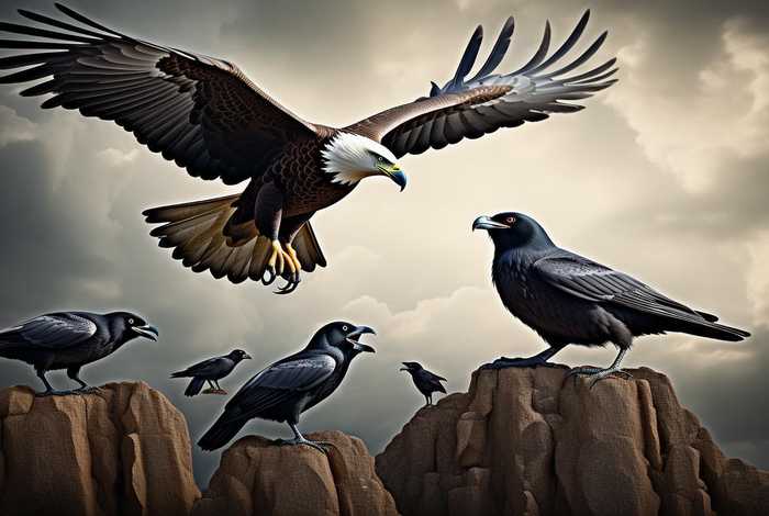 老鹰和乌鸦习性、老鹰和乌鸦的故事寓意