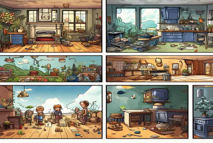 理想与现实的同居生活漫画（理想与现实的故事六格漫画）