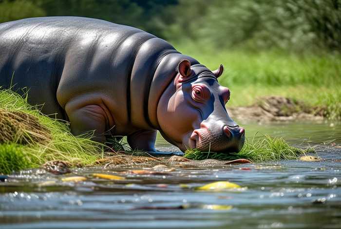 河马的饮食习性，河马的食物吃什么食物
