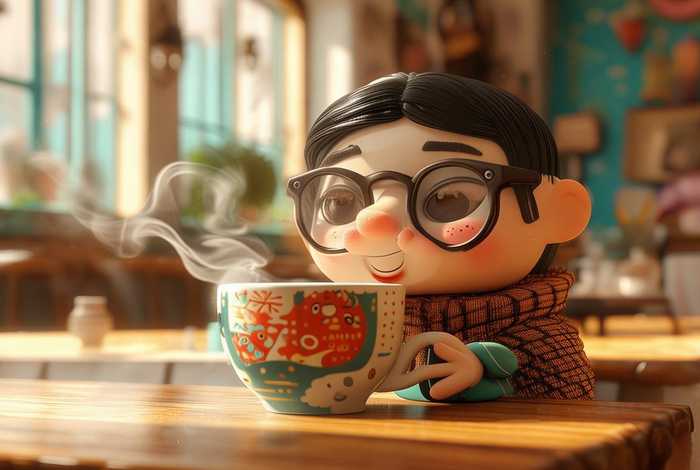 喝咖啡图片卡通图片，喝咖啡图片卡通图片大全