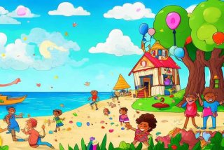 儿童画我的假期生活 儿童画我的假期生活图片