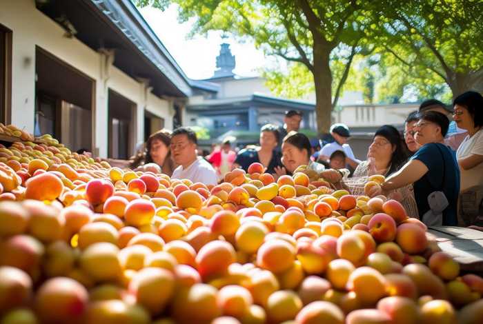 惠联生活;惠联生活广场里的油桃 惠联生活;惠联生活广场里的油桃