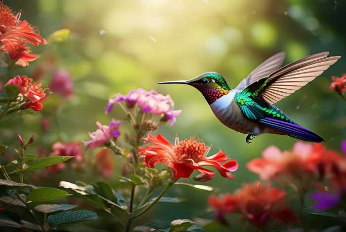 蜂鸟生活的环境；蜂鸟生活环境和喜欢吃的东西