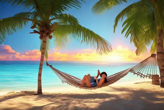 海岛悠闲时光图片；海岛悠闲时光图片素材