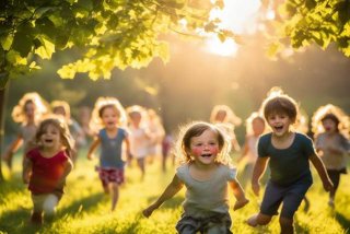 儿童是生活在阳光下的 生活在阳光下的孩子