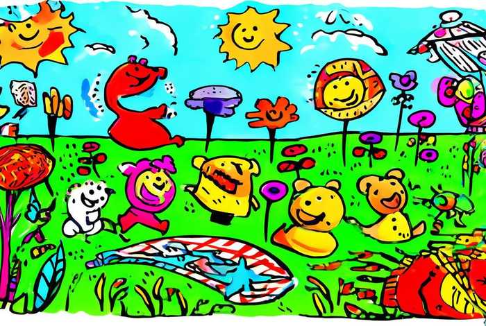 快乐的生活手抄报简笔画 - 快乐的生活手抄报简笔画图片