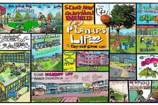 关于校园生活的英语手抄报（关于校园生活的英语手抄报图片）