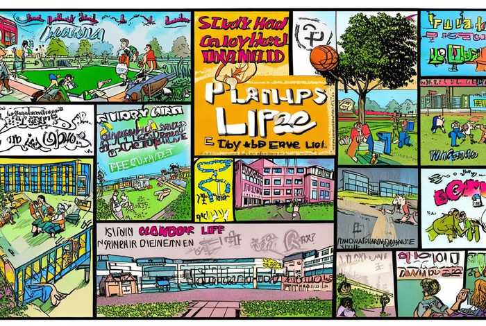 关于校园生活的英语手抄报（关于校园生活的英语手抄报图片）