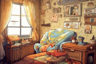 家中生活一角的图片；家中的一角简笔画图片大全集