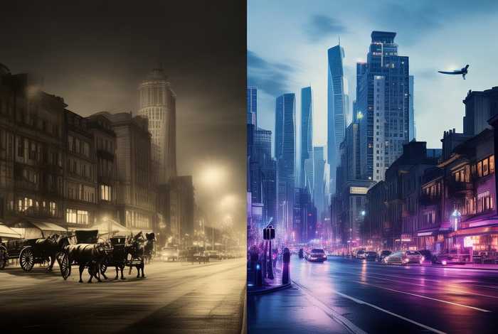 科技改变生活图片对比照（科技改变生活图片简笔画）