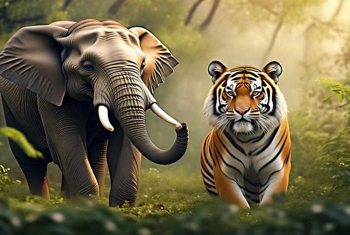 大象和虎生活习惯(大象和老虎生活在一起吗) 大象和虎生活习惯(大象和老虎生活在一起吗)