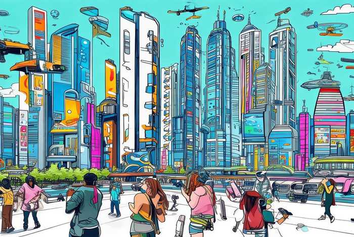 科技改变生活的手抄报字、科技改变生活的手抄报字一没有生字,只画画