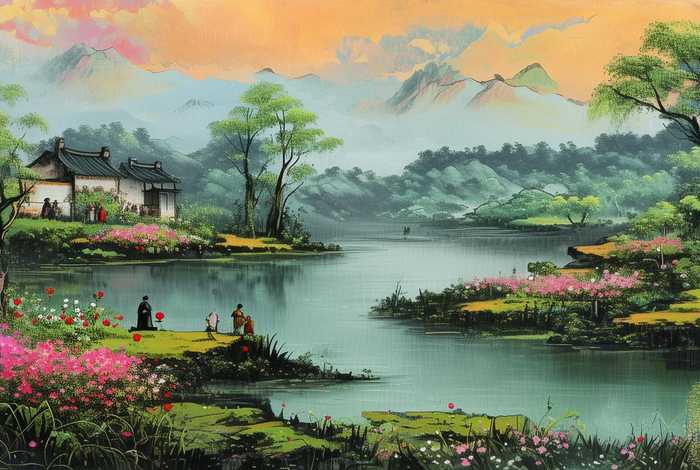 国画美好生活作品，国画美好生活作品图片