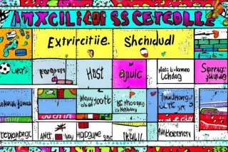 课余生活安排表手抄报、课余生活安排表手抄报模板