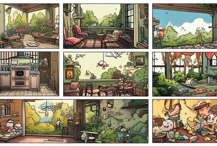 理想与现实的同居生活漫画（理想与现实的故事六格漫画）