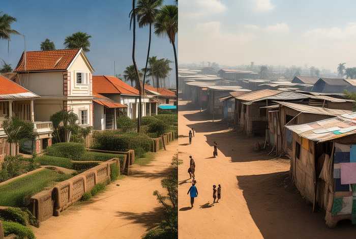 非洲富人区、非洲富人区和非洲贫民窟 非洲富人区、非洲富人区和非洲贫民窟