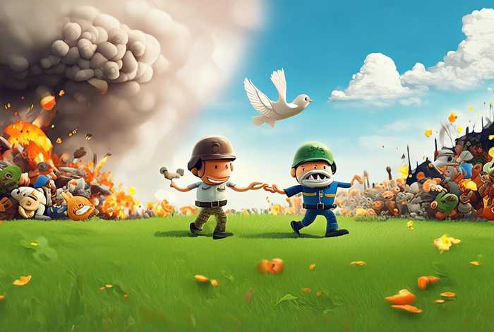 和平与战争的卡通图片 和平与战争的卡通图片大全